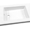 Slim wastafel voor meubel 60 cm (ondiep) 35 cm zonder kraan gat