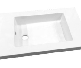 Slim wastafel voor meubel 60 cm (ondiep) 35 cm zonder kraan gat