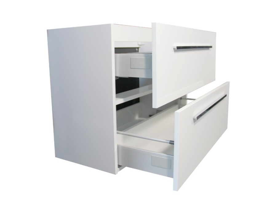 Slim onderkast zonder wastafel 80 cm (ondiep) glans-wit