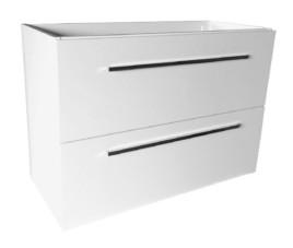 Slim onderkast zonder wastafel 80 cm (ondiep) glans-wit