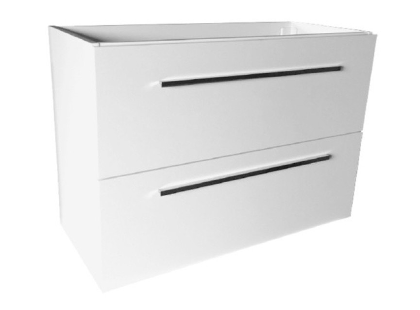 Slim onderkast zonder wastafel 80 cm (ondiep) glans-wit