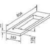 Slim wastafel voor meubel 80cm (ondiep) 35 cm zonder kraan gat