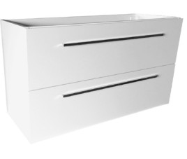 Slim onderkast zonder wastafel 100 cm (ondiep) 35 cm glans-wit