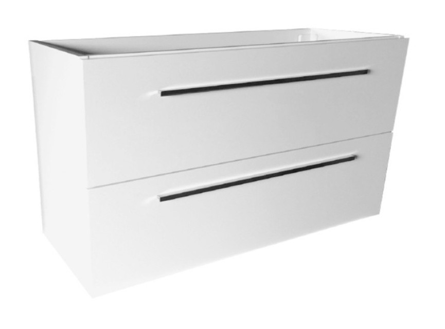 Slim onderkast zonder wastafel 100 cm (ondiep) 35 cm glans-wit