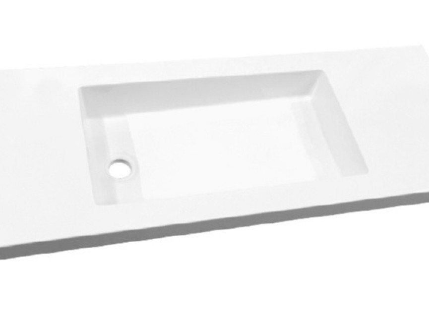 Slim wastafel voor meubel 100 cm (ondiep) 35 cm zonder kraan gat