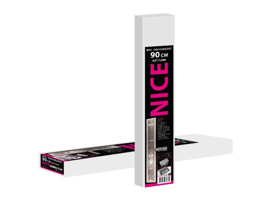 Nice douchegoot met flens 90 cm
