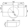 Leco wastafel 70x43x11,5 cm