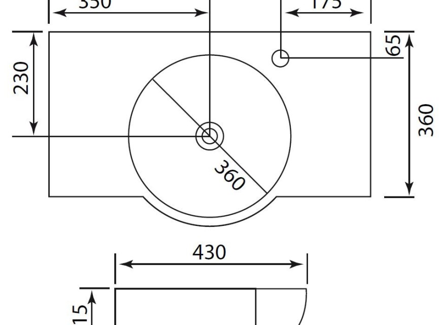 Leco wastafel 70x43x11,5 cm