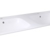duo-wastafel 120 cm tbv: meubel Bora met 2 kraangaten