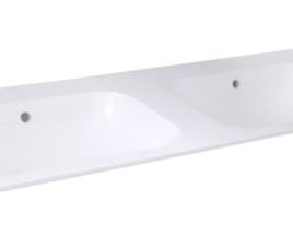 duo-wastafel 120 cm tbv: meubel Bora zonder kraangaten