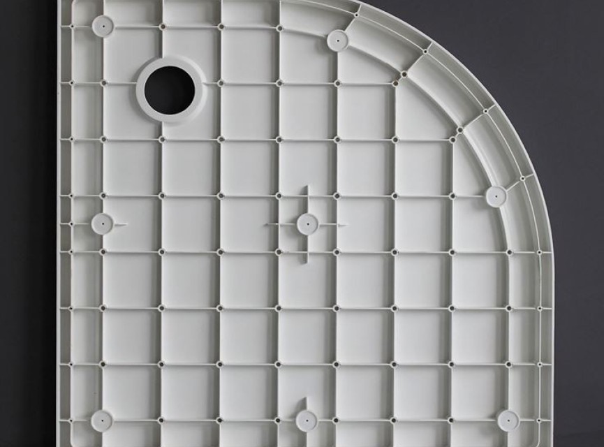 SMC-150 1/4 R douchebak 90x90x4cm R=550