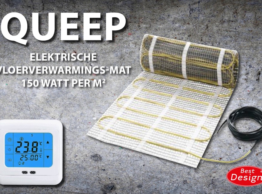 Queep elektrische vloerverwarmings-mat 15.0 m2