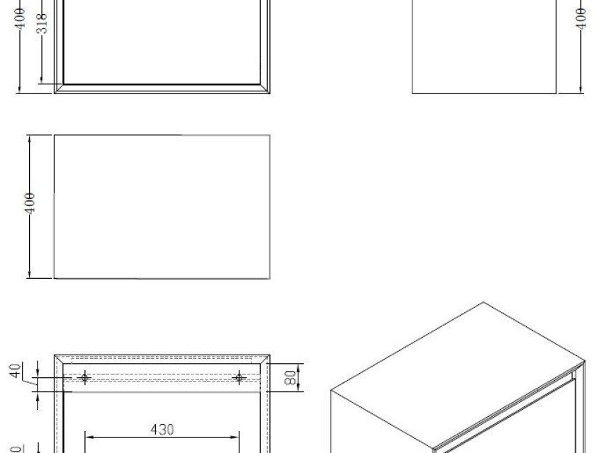 Horizon kast Just-Solid 60x40x40cm