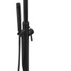 Strala vrijstaande badkraan H=120 cm messing Nero mat-zwart