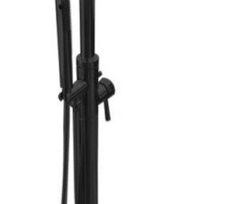 Strala vrijstaande badkraan H=120 cm messing Nero mat-zwart