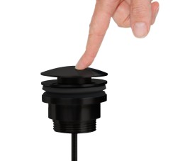 Nero clic-waste z/overloop 5/4 mat-zwart