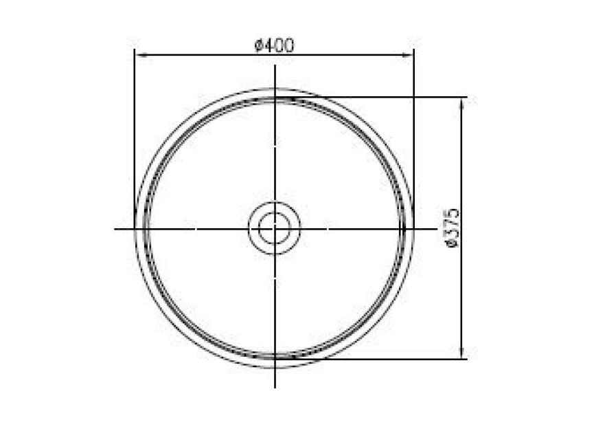 Knock opbouw-waskom Just-Solid 40cm