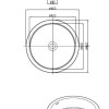 Compo opbouw-waskom Just-Solid 46cm