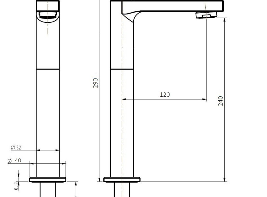 High-Home hoge toiletkraan