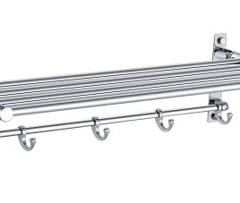 Clips wand handdoekrek incl. 5 haakjes 600x225x155 mm