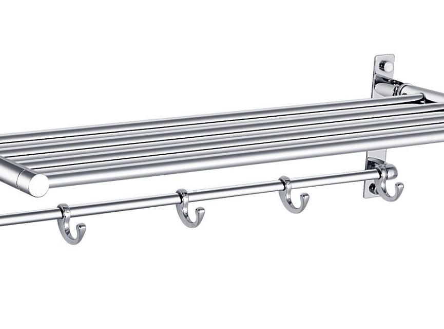 Clips wand handdoekrek incl. 5 haakjes 600x225x155 mm