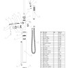 Stylo-Nero vrijstaande badkraan H=98 cm RVS Nero mat-zwart