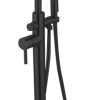 Stylo-Nero vrijstaande badkraan H=98 cm RVS Nero mat-zwart