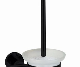 Nero wand-toiletborstelhouder mat-zwart