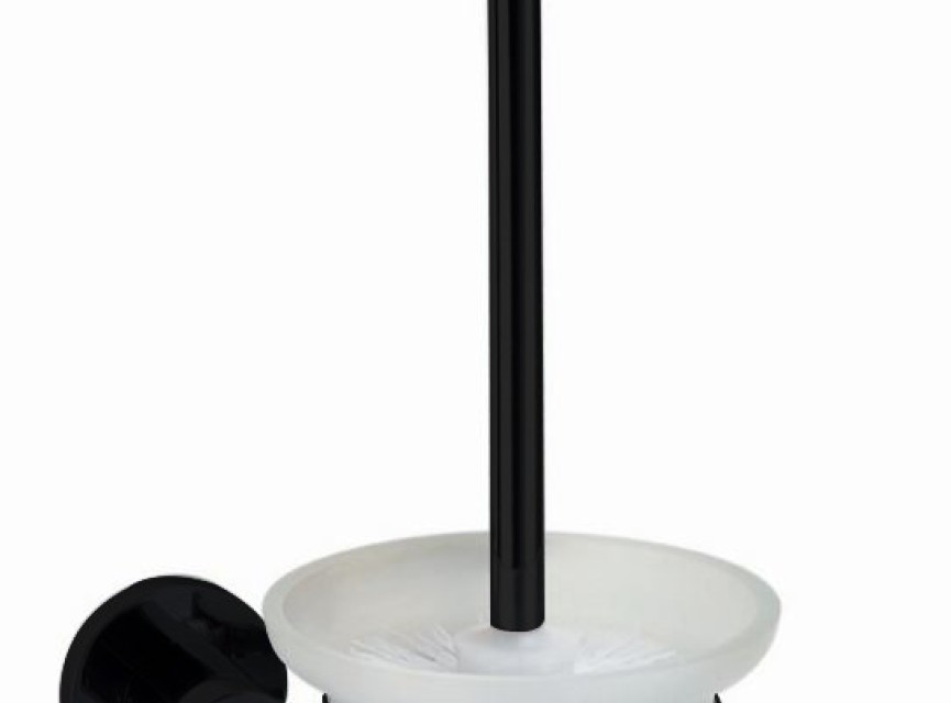 Nero wand-toiletborstelhouder mat-zwart