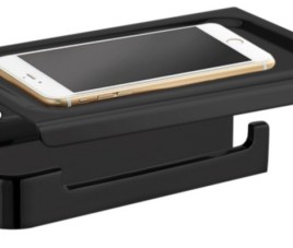 Phone toiletrolhouder Nero mat-zwart (zonder telefoon)