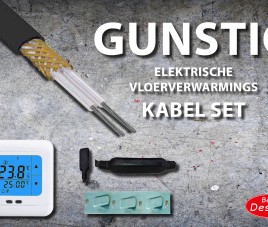 Gunstig vloerverwarmings kabel set 31 mtr 620 Watt