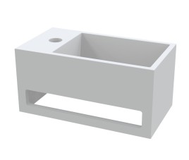 Mona-Links fontein incl.handdoekhouder Just-Solid 33x18x16cm