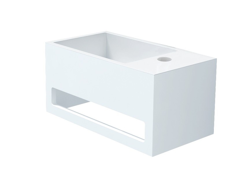 Mona-Rechts fontein incl.handdoekhouder Just-Solid 33x18x16cm