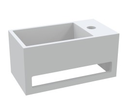 Mona-Rechts fontein incl.handdoekhouder Just-Solid 33x18x16cm