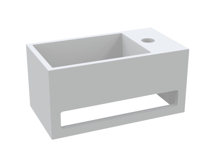 Mona-Rechts fontein incl.handdoekhouder Just-Solid 33x18x16cm