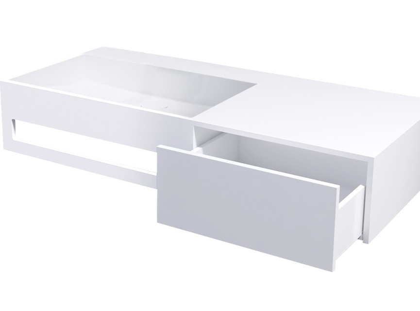 Spring wastafel + lade Just-Solid 90x40x17cm