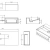 Spring wastafel + lade Just-Solid 90x40x17cm