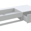 Spring wastafel + lade Just-Solid 90x40x17cm