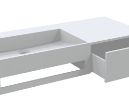 Spring wastafel + lade Just-Solid 90x40x17cm