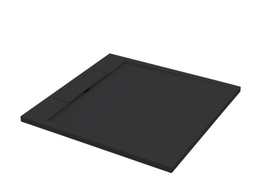 Douchebak Just-Solid 90x90x3,5cm Zwart