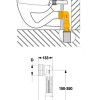 PVC ruimtebesparende verloopbocht Vario verticaal 90/90 No: 3950