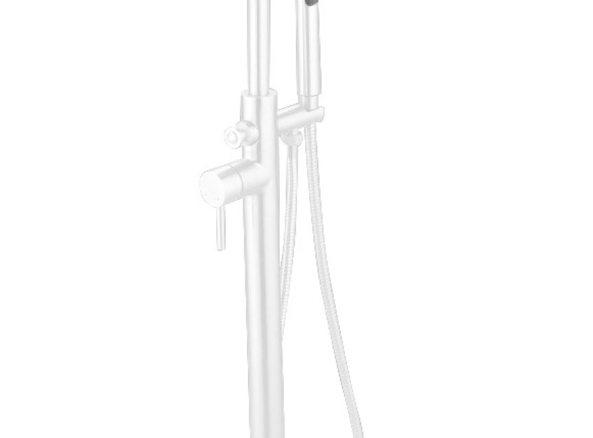 Stylo-White vrijstaande badkraan H=98 cm RVS mat-wit