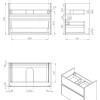 Quick-Greeploos meubel onderkast + wastafel 80 cm glans-wit