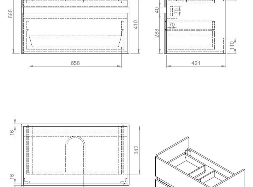 Quick-Greeploos meubel onderkast + wastafel 80 cm glans-wit
