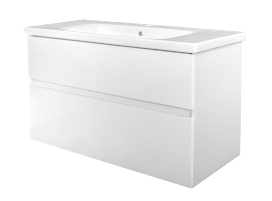 Quick-Greeploos meubel onderkast + wastafel 80 cm glans-wit