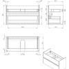 Quick-Greeploos meubel onderkast + wastafel 100 cm glans-wit