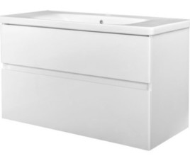 Quick-Greeploos meubel onderkast + wastafel 100 cm glans-wit