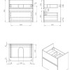 Quick-Greeploos meubel onderkast + wastafel 65 cm Halifax