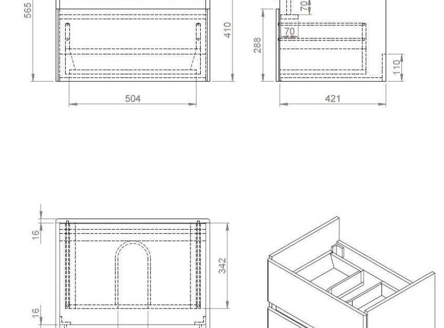 Quick-Greeploos meubel onderkast + wastafel 65 cm Halifax