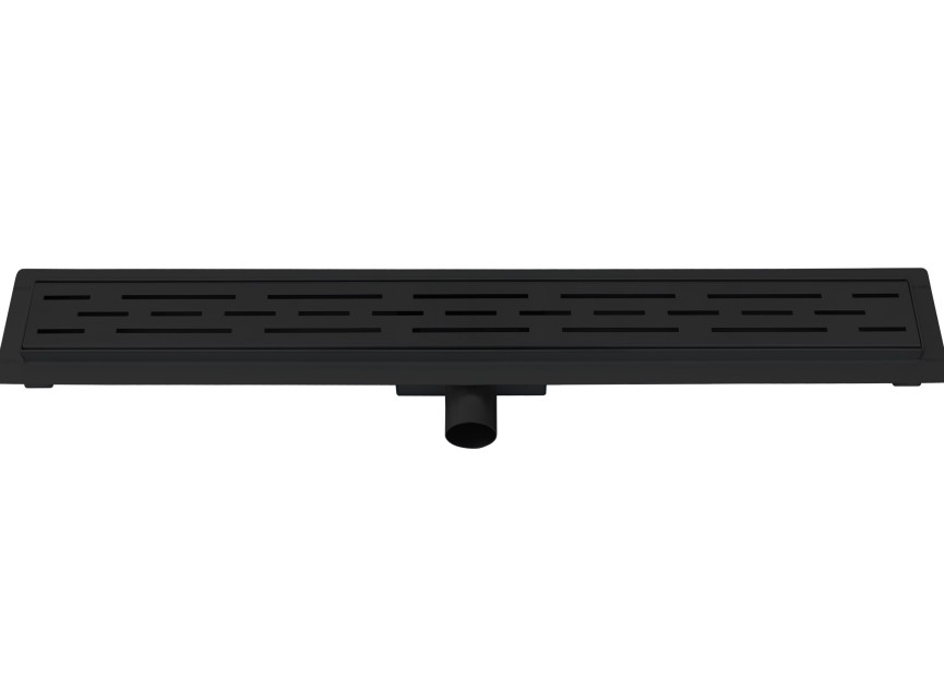 Black douchegoot met flens 70 cm zwart